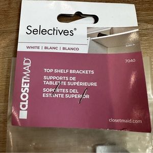 ClosetMaid Selectives Metal Shelf Support Kit 14 Inches NEW